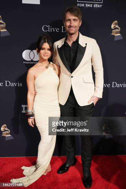 Maren Morris and US singer Ryan Hurd attend the Pre-GRAMMY Gala & GRAMMY Salute To Industry Icons Honoring Julie Greenwald & Craig Kallman at The...