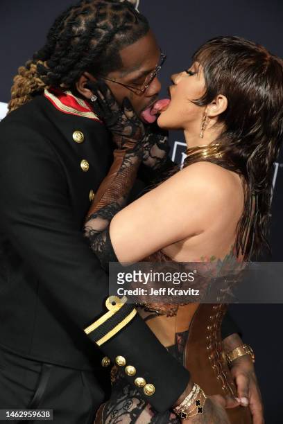 Offset and Cardi B attend the Pre-GRAMMY Gala & GRAMMY Salute To Industry Icons Honoring Julie Greenwald & Craig Kallman at The Beverly Hilton on...