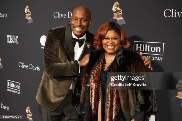 Tyrese Gibson and Kim Burrell attend the Pre-GRAMMY Gala & GRAMMY Salute To Industry Icons Honoring Julie Greenwald & Craig Kallman at The Beverly...