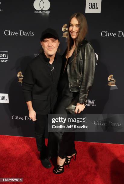 Lars Ulrich and wife Jessica Miller attend the Pre-GRAMMY Gala & GRAMMY Salute To Industry Icons Honoring Julie Greenwald & Craig Kallman at The...