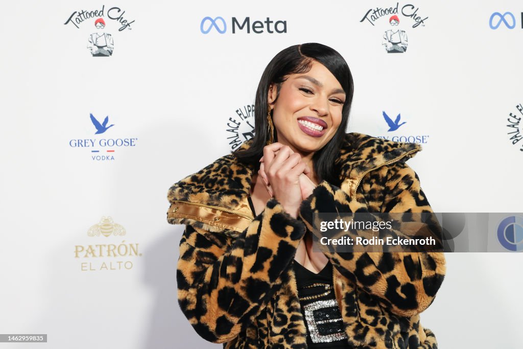 Jordin Sparks attends Interscope and Flipper's Roller Boogie Palace