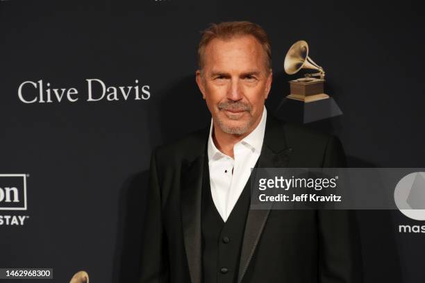Kevin Costner attends the Pre-GRAMMY Gala & GRAMMY Salute To Industry Icons Honoring Julie Greenwald & Craig Kallman at The Beverly Hilton on...