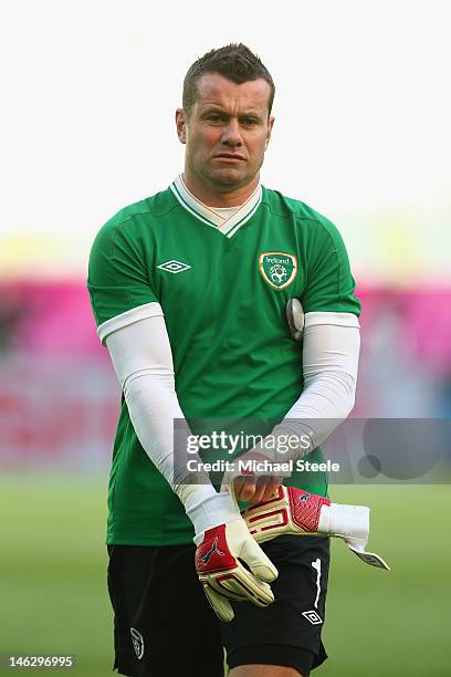 Shay Given of Ireland during a UEFA EURO 2012 training session at the Municipal Stadium on June 13, 2012 in Gdansk, Poland.