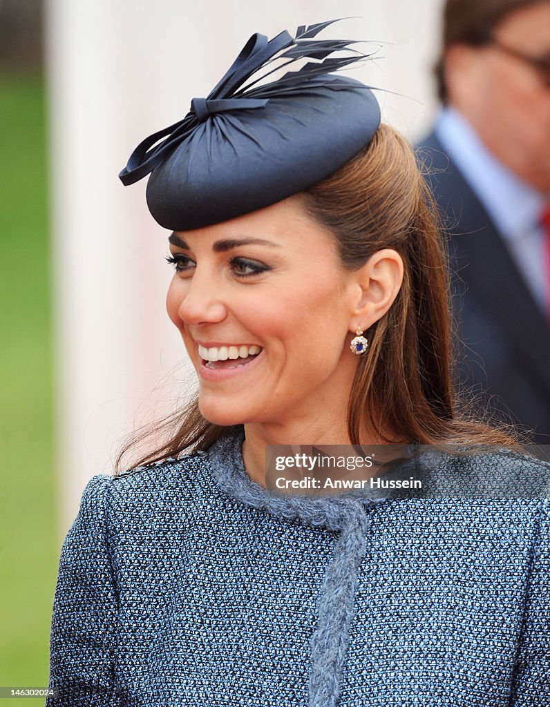 Queen Elizabeth II and The Duke And Duchess Of Cambridge Visit The East Midlands