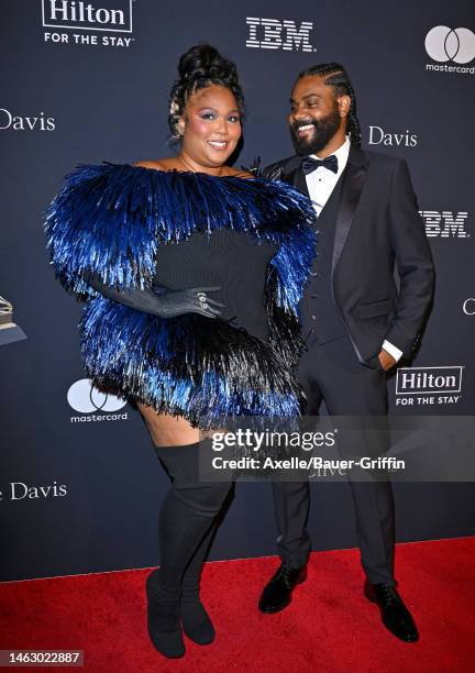 Lizzo and Myke Wright attend the Pre-GRAMMY Gala & GRAMMY Salute to Industry Icons Honoring Julie Greenwald & Craig Kallman at The Beverly Hilton on...