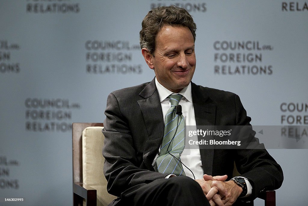 Tim Geithner Timothy F. Geithner, U.S., treasury secretary, smiles as he arrives ...