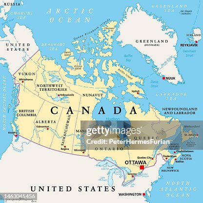 Province Example Canada Administrative Divisions Provinces And Territories Political Map ...