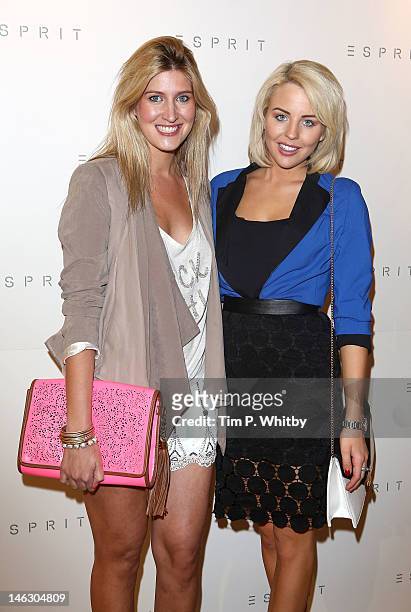 Francesca Hull and Lydia Bright arrive for the relaunch of Esprit flagship store on June 13, 2012 in London, England.
