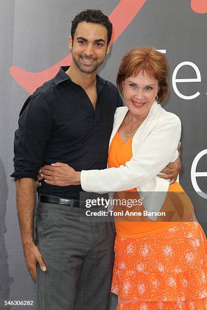 Joakim Latzko and Pascale Roberts attend 'Plus Belle La Vie' photocall at the Grimaldi Forum during the 52nd Monte Carlo TV Festival on June 13, 2012...