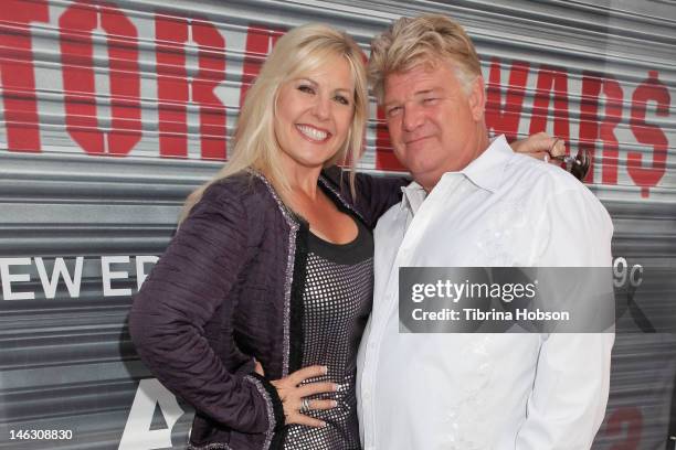 Laura Dotson and Dan Dotson attend A&E's 'Storage Wars' Lockbuster Tour at Nokia Plaza L.A. LIVE on June 13, 2012 in Los Angeles, California.