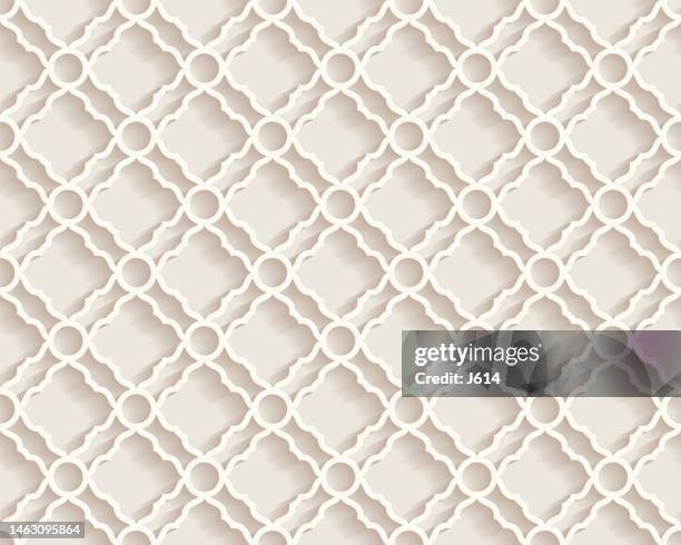 soft seamless pattern - mashrabiya stock illustrations
