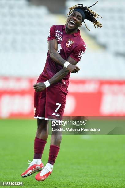 Yann Karamoh of Torino FC during the Serie A match between Torino FC and Udinese Calcio at Stadio Olimpico di Torino on February 05, 2023 in Turin,...