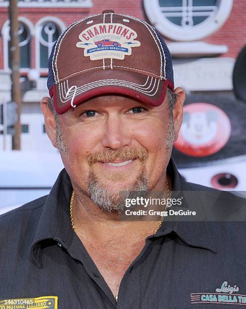 Comedien Larry the Cable Guy arrives at "Cars Land" Grand Opening at Disney's California Adventure on June 13, 2012 in Anaheim, California.