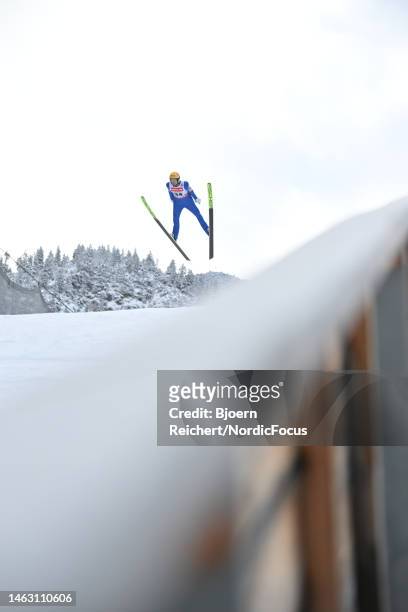 Eero Hirvonen of Finland competes during the Individual Gundersen HS137/10km at the FIS World Cup Nordic Combined Men Oberstdorf on February 5, 2023...