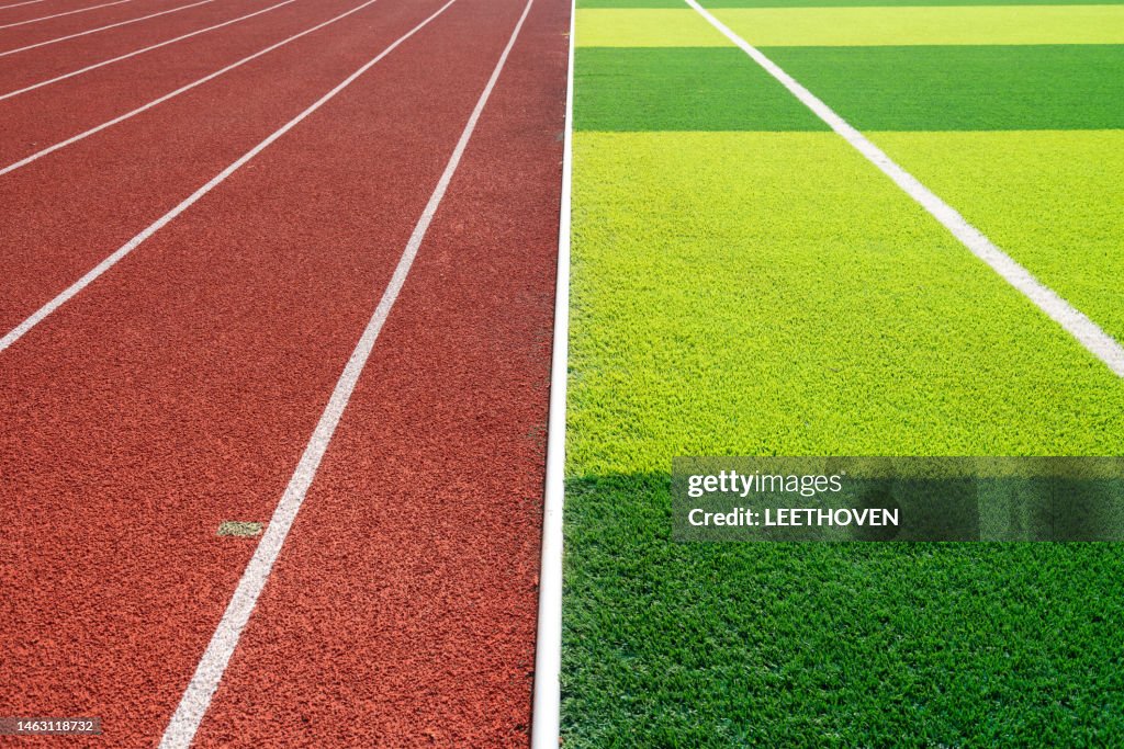 Run Field Running Track And Soccer Field High-Res Stock Photo - Getty Images