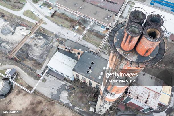 industrial factory chimney - condensation furnace stock pictures, royalty-free photos & images