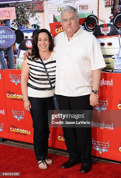 Singer Randy Newman and wife Gretchen Preece attend the grand opening "Cars Land" at Disney's California Adventure on June 13, 2012 in Anaheim,...