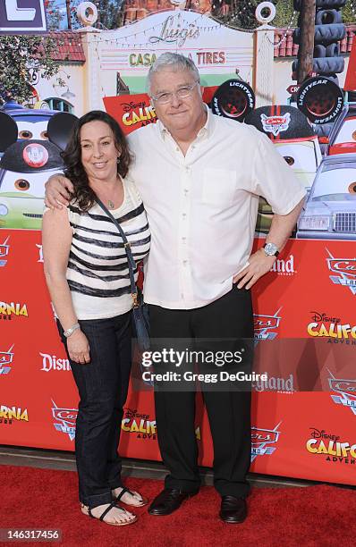 Singer/songwriter Randy Newman and Gretchen Preece arrive at "Cars Land" Grand Opening at Disney's California Adventure on June 13, 2012 in Anaheim,...