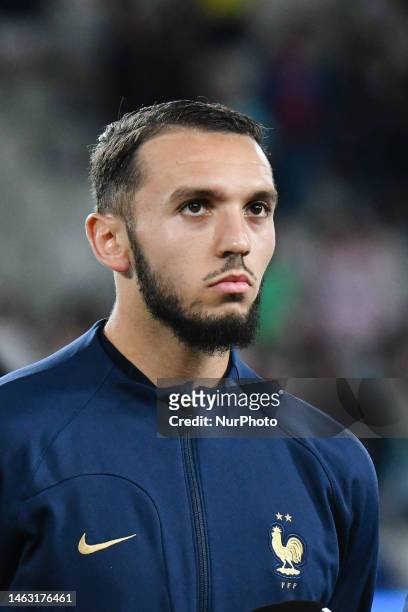 Portrait of Amine Gouiri during UEFA European Under-21 Championship Qualifying, Quarter Final: France U21 vs Ukraine U21, disputed on Cluj Arena...