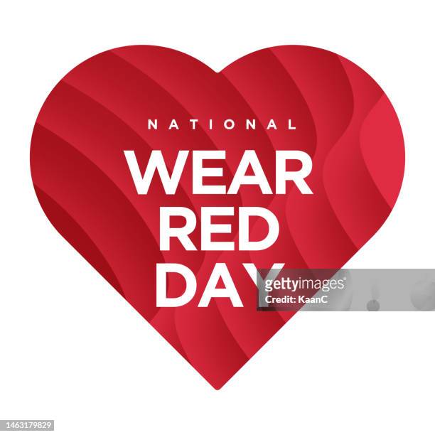 illustrazioni stock, clip art, cartoni animati e icone di tendenza di sfondo del national wear red day. illustrazione vettoriale - ready to wear