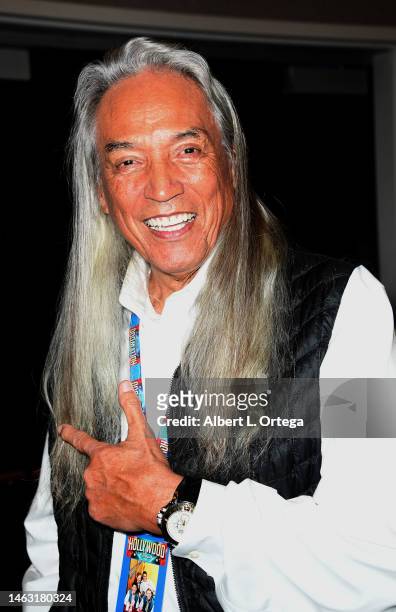Henry Kingi attends The Hollywood Show held at Los Angeles Marriott Burbank Airport on February 04, 2023 in Burbank, California.