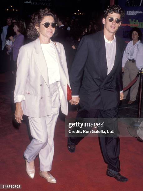 Actor Patrick Dempsey and wife Rocky Parker attend the "Pump Up the Volume" Hollywood Premiere on August 16, 1990 at the Mann's Chinese Theatre in...