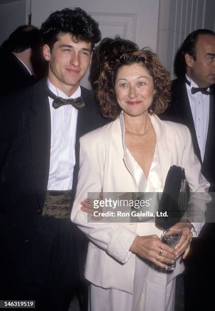 Actor Patrick Dempsey and wife Rocky Parker attend the 42nd Annual Writers Guild of America Awards on March 18, 1990 at the Beverly Hilton Hotel in...