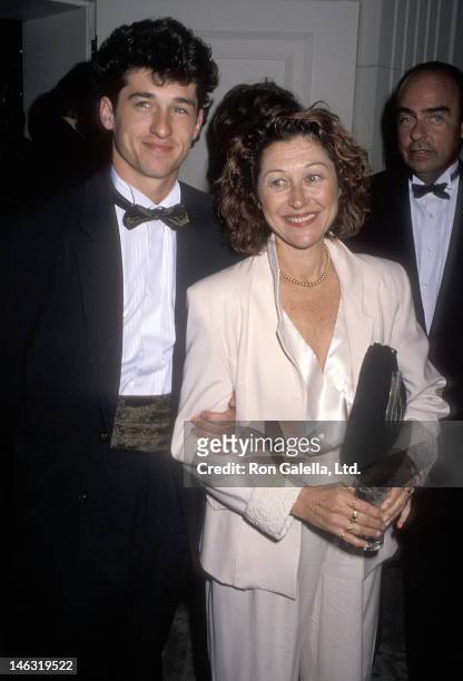 Actor Patrick Dempsey and wife Rocky Parker attend the 42nd Annual Writers Guild of America Awards on March 18, 1990 at the Beverly Hilton Hotel in...