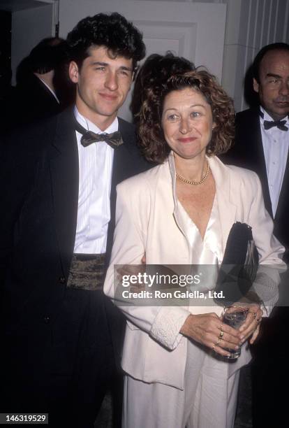 Actor Patrick Dempsey and wife Rocky Parker attend the 42nd Annual Writers Guild of America Awards on March 18, 1990 at the Beverly Hilton Hotel in...