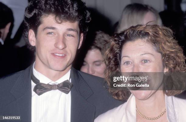 Actor Patrick Dempsey and wife Rocky Parker attend the 42nd Annual Writers Guild of America Awards on March 18, 1990 at the Beverly Hilton Hotel in...