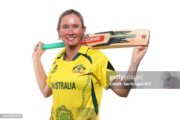 Beth Mooney of Australia poses for a portrait prior to the ICC Women's T20 World Cup South Africa 2023 on February 05, 2023 in Stellenbosch, South...