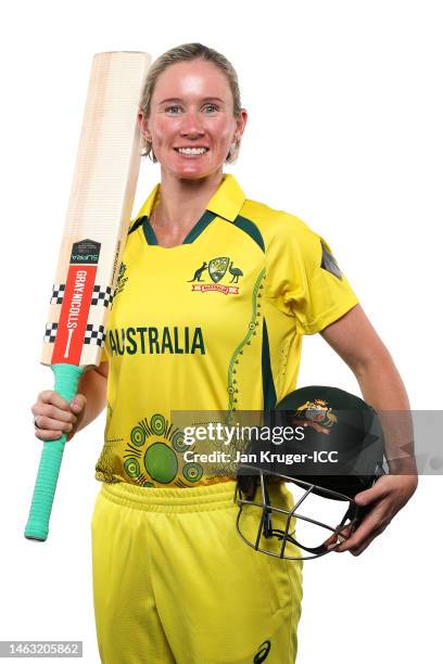 Beth Mooney of Australia poses for a portrait prior to the ICC Women's T20 World Cup South Africa 2023 on February 05, 2023 in Stellenbosch, South...
