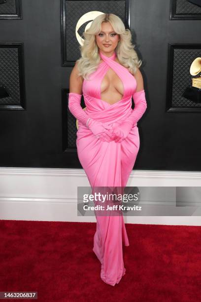 Bebe Rexha attends the 65th GRAMMY Awards on February 05, 2023 in Los Angeles, California.