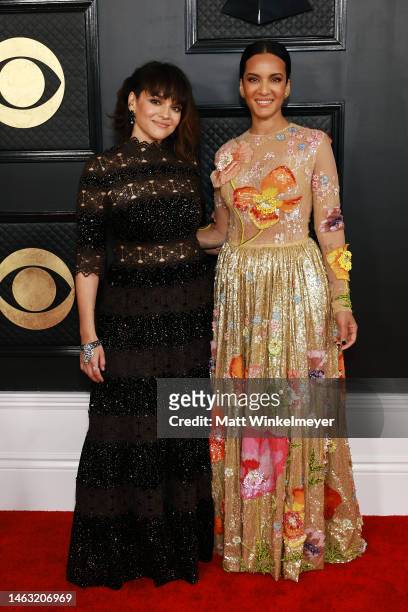 Norah Jones and Anoushka Shankar attend the 65th GRAMMY Awards on February 05, 2023 in Los Angeles, California.