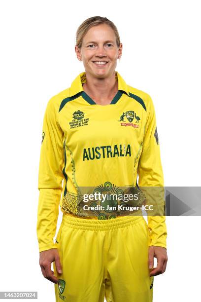 Meg Lanning of Australia poses for a portrait prior to the ICC Women's T20 World Cup South Africa 2023 on February 05, 2023 in Stellenbosch, South...