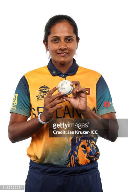 Inoka Ranaweera of Sri Lanka poses for a portrait prior to the ICC Women's T20 World Cup South Africa 2023 on February 05, 2023 in Stellenbosch,...