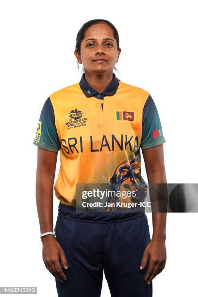 Inoka Ranaweera of Sri Lanka poses for a portrait prior to the ICC Women's T20 World Cup South Africa 2023 on February 05, 2023 in Stellenbosch,...