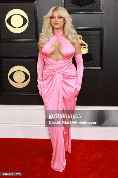 Bebe Rexha attends the 65th GRAMMY Awards on February 05, 2023 in Los Angeles, California.