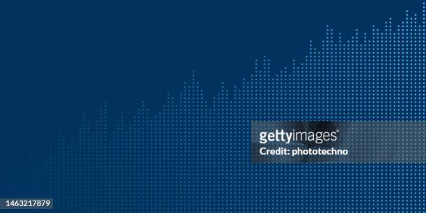 abstract financial graph with uptrend in stock market on blue colour background. abstract growing financial graph chart background. stock market increasing background. - technology stock illustrations