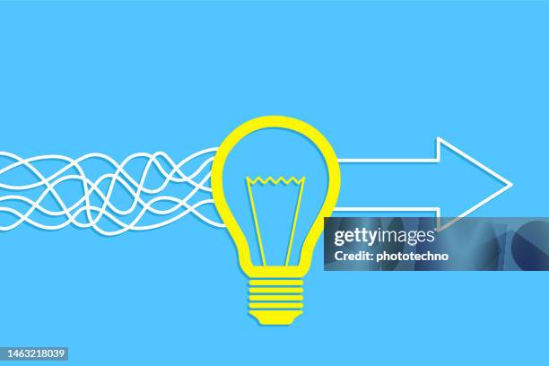 innovatiove solution concepts on white background - problem solution stock illustrations