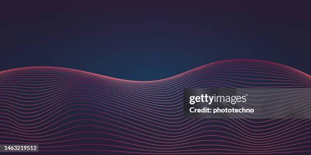 ilustrações de stock, clip art, desenhos animados e ícones de abstract modern gradient wave flowing line pattern background. for landing page. abstract line pattern background. - wavy hair