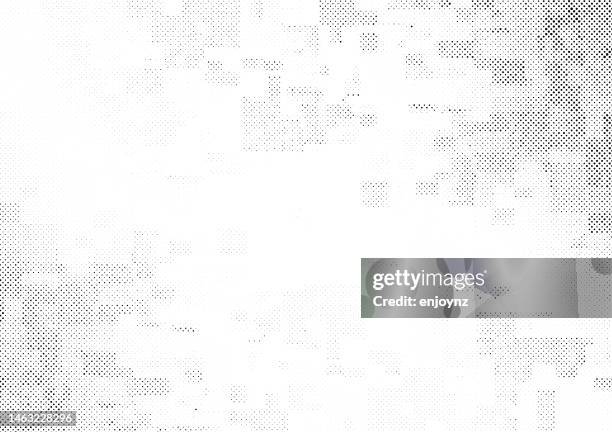 ilustrações de stock, clip art, desenhos animados e ícones de half tone dots seamless grid background - padrão repetido