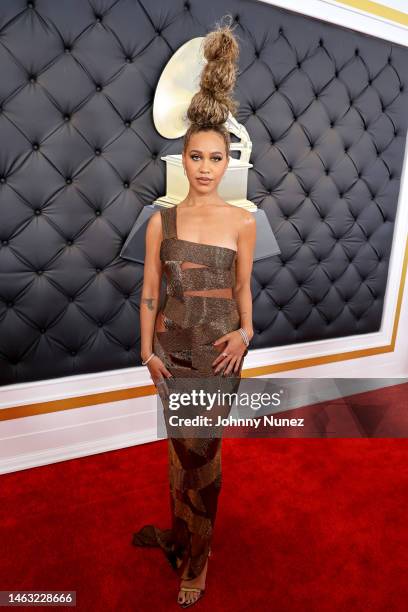 Amanda Reifer attends the 65th GRAMMY Awards on February 05, 2023 in Los Angeles, California.