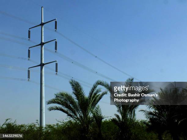 heavy high tension power supply wires - pylon icon stock pictures, royalty-free photos & images