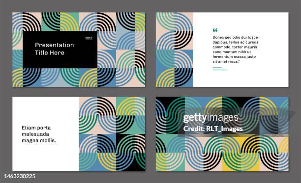 presentation design layout with abstract geometric graphics — davey system, ipsumco series - powerpoint template 幅插畫檔、美工圖案、卡通及圖標