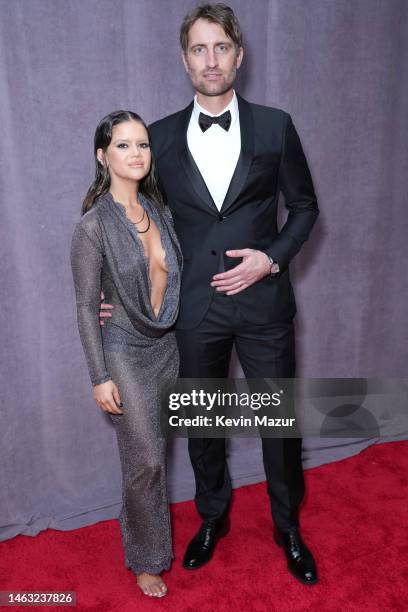 Maren Morris and Ryan Hurd attend the 65th GRAMMY Awards on February 05, 2023 in Los Angeles, California.