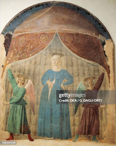 Madonna del Parto, by Piero della Francesca , fresco from the Chapel in the cemetery Monterchi.