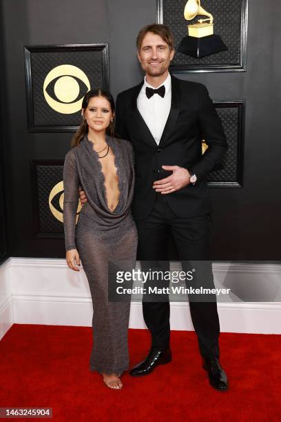 Maren Morris and Ryan Hurd attend the 65th GRAMMY Awards on February 05, 2023 in Los Angeles, California.