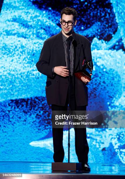 Jack Antonoff accepts the Producer of the Year, Non Classical award onstage during the 65th GRAMMY Awards Premiere Ceremony at Microsoft Theater on...