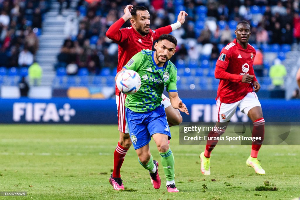 Christian Roldan Cristian Roldan of Seattle Sounders is chased by Ali Maaloul of Al ...